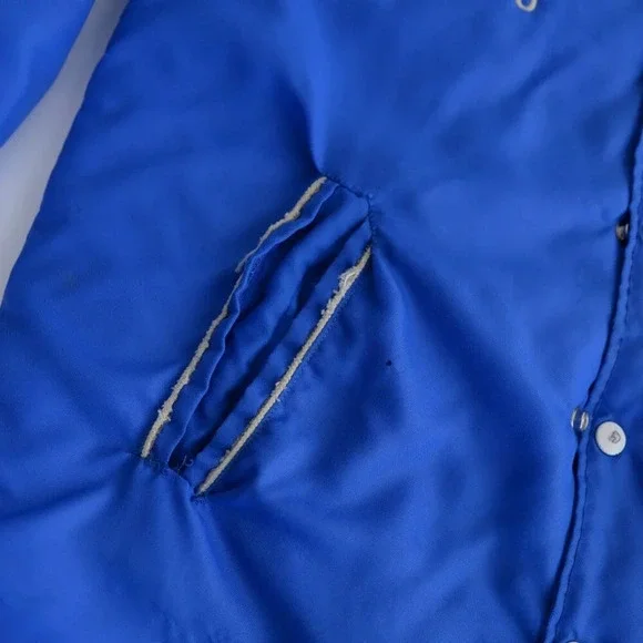 VTG 70S Macarthur Sports Blue St.Thomas Baronet Shoes Playoff Champs 75-76 Coat - Picture 14 of 16